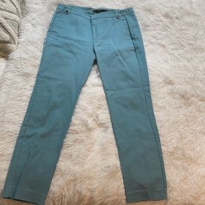 Cotton light blue zara pants